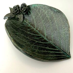 Ceramic leaf from Helen, GA Toval House